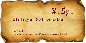 Wisinger Szilveszter névjegykártya